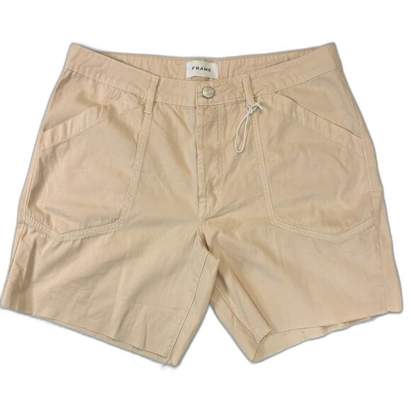Frame Womens Shorts Size 31 - US 12 Le Super High Short Raw Hem Washed Nude Pink - Picture 5 of 9